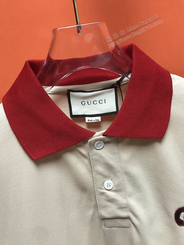 Gucci男T恤 2020新款 原版定制珠地棉 頂級品質 古馳POLO衫  tzy2481